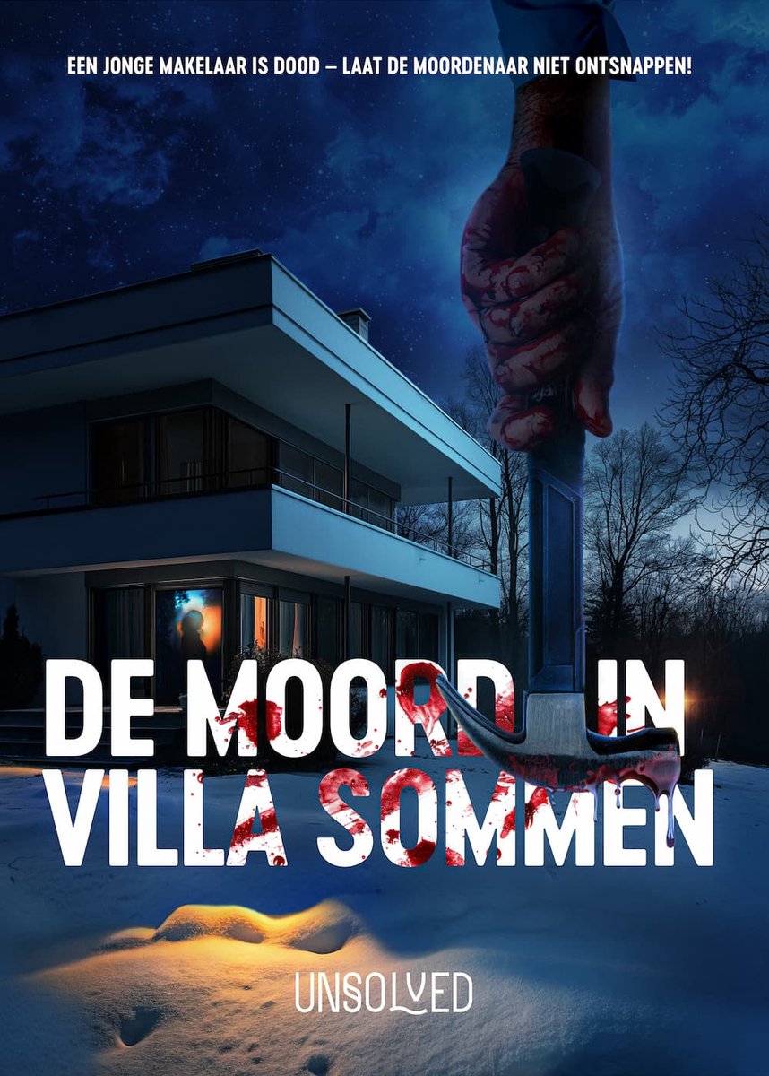 Unsolved: De Moord in Villa Sommen (NIEUW!) | Coöperatief Moordraadsel - Escape Room voor thuis (1-8 spelers, leeftijd 15 +)